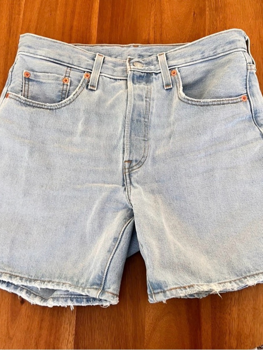 Levi's 501 Light Blue Denim Shorts